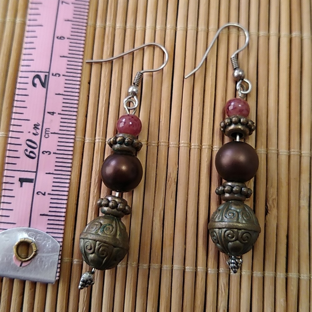 Bronze/Brown drop earrings